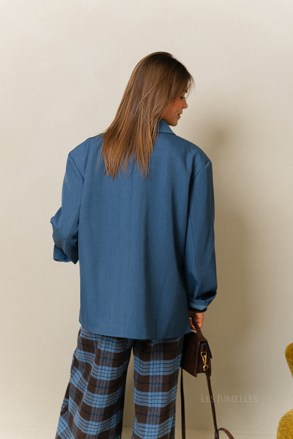 Chloe oversized blazer bleu horizon