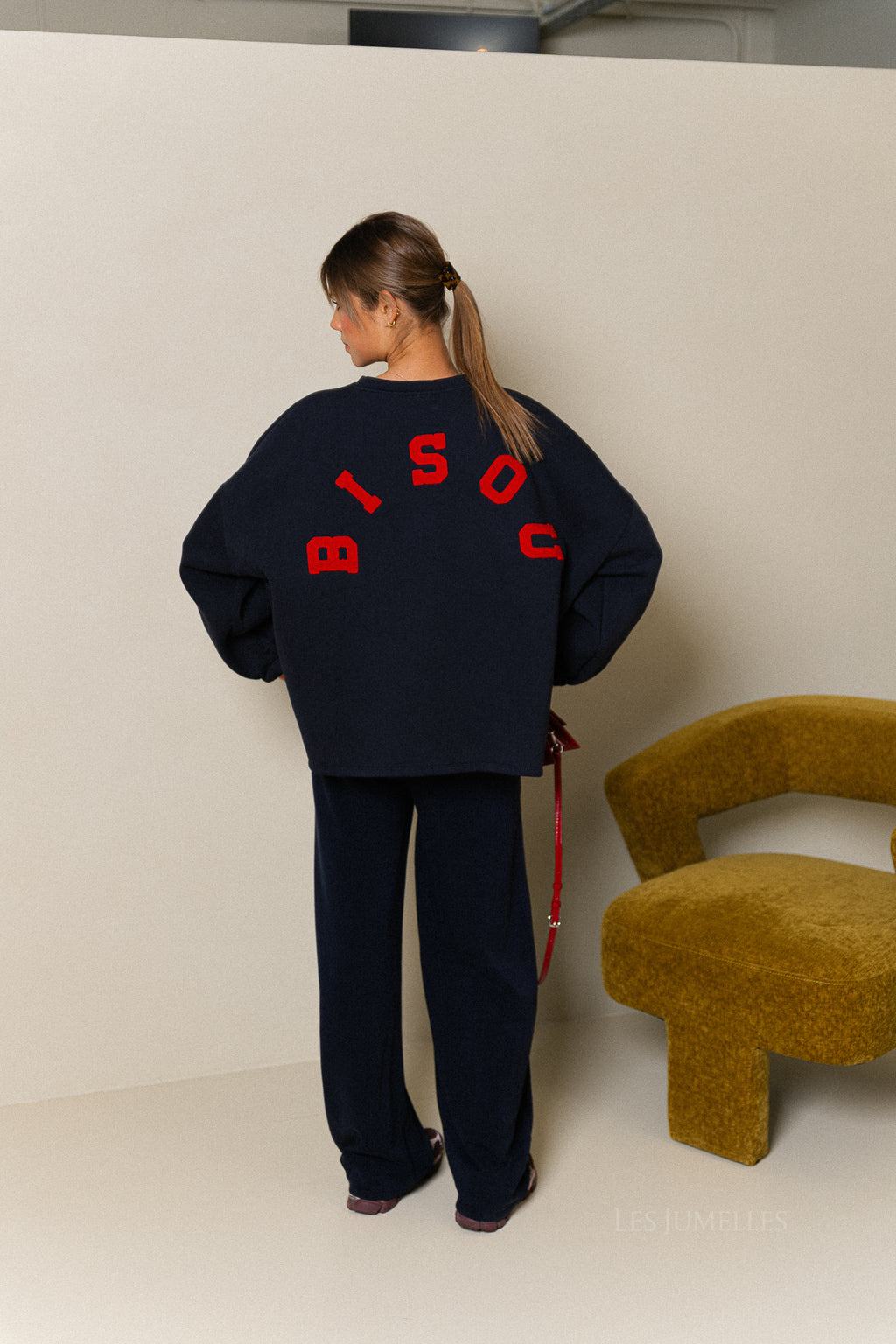 ORIGINAL 'Bisou' sweater marineblauw/rood