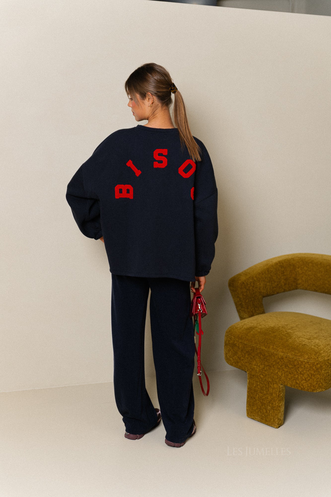 ORIGINAL 'Bisou' sweater marineblauw/rood