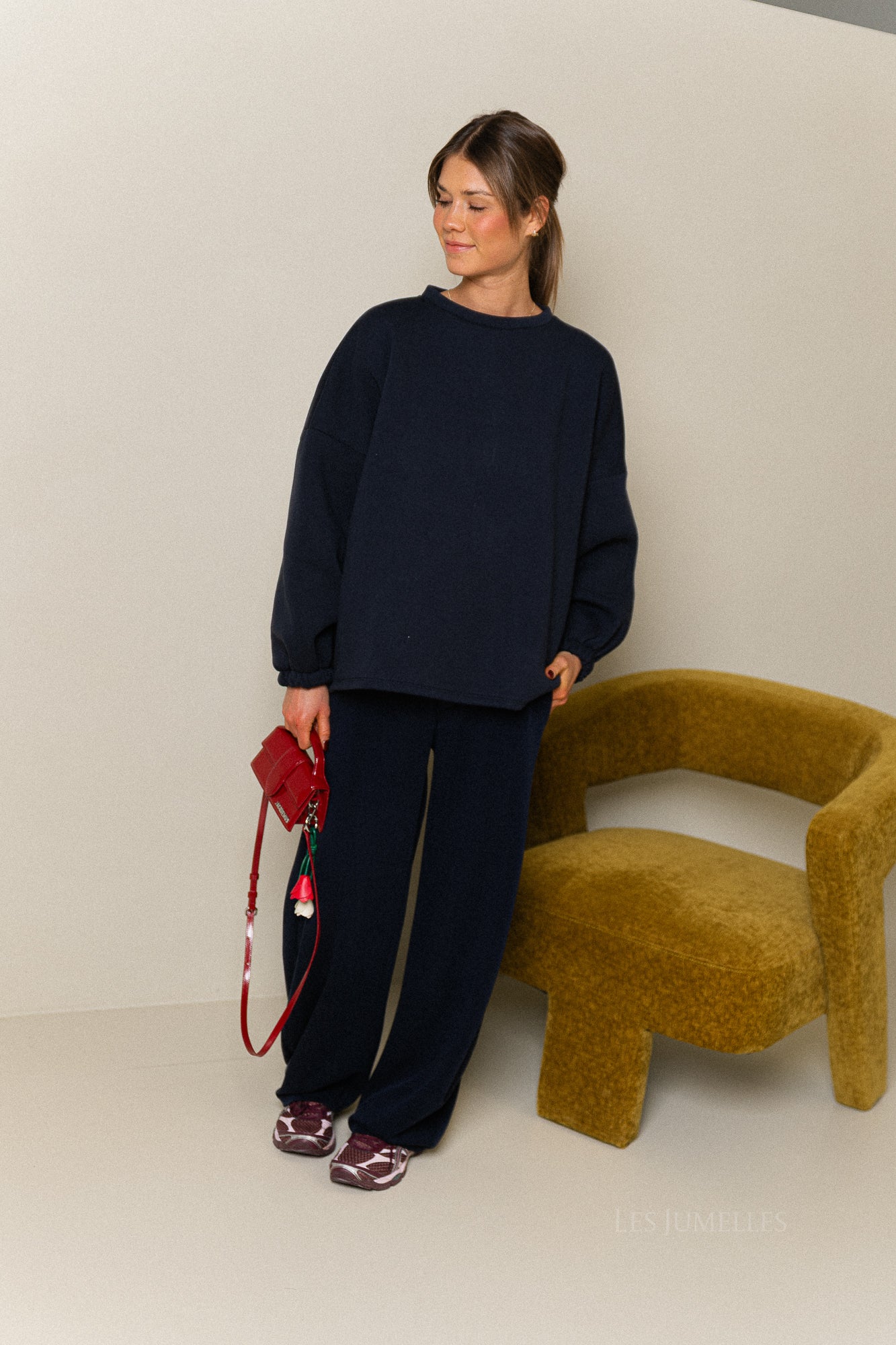 ORIGINAL 'Bisou' sweater marineblauw/rood