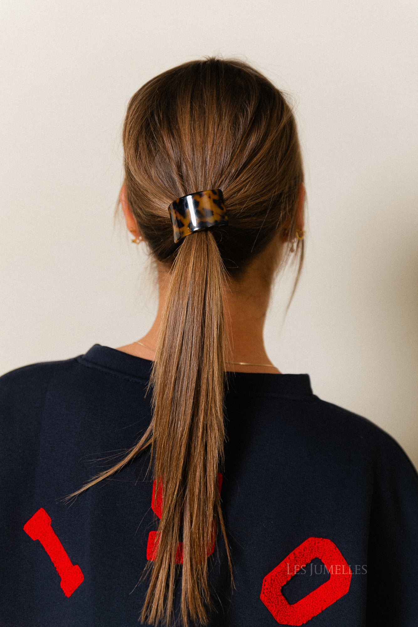 Haaraccessoire met elastiek bruin