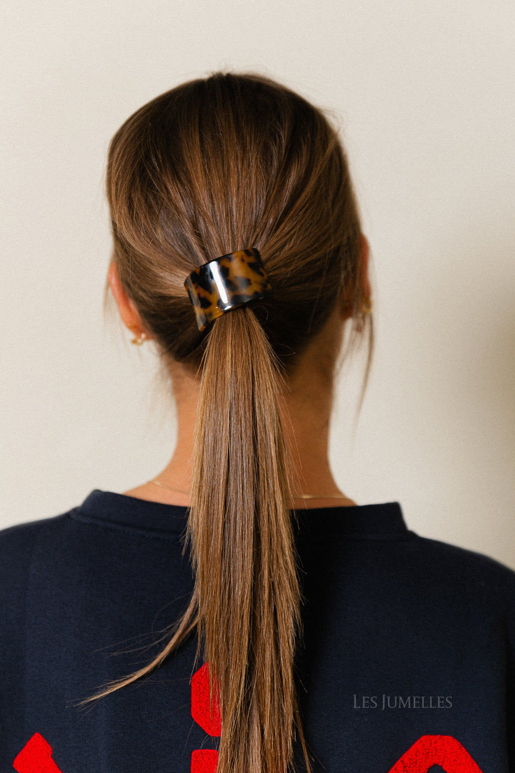 Haaraccessoire met elastiek bruin