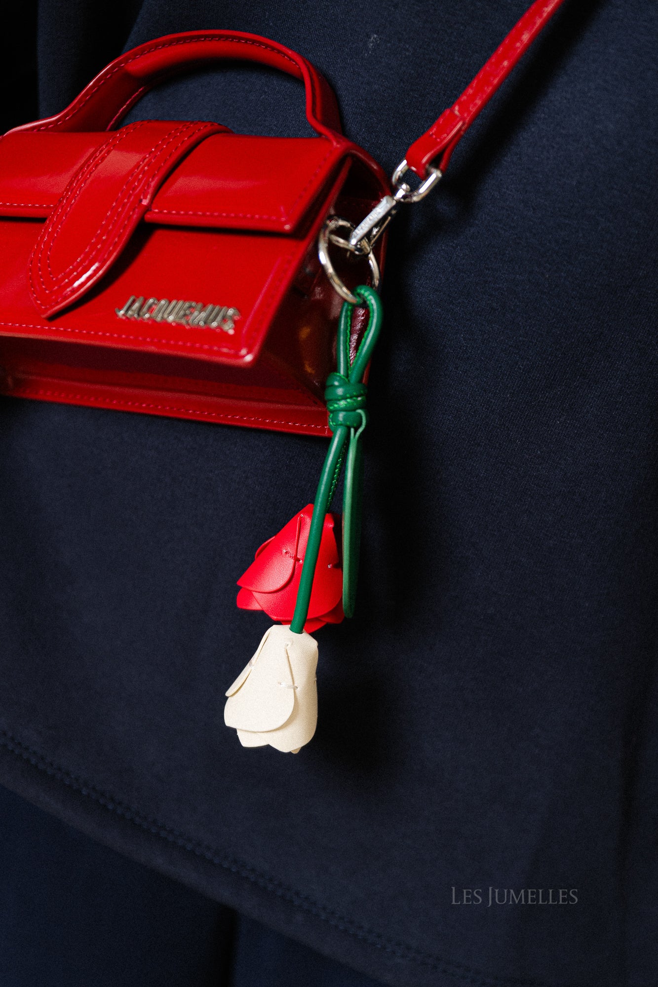 Sleutelhanger dubbele tulp groen