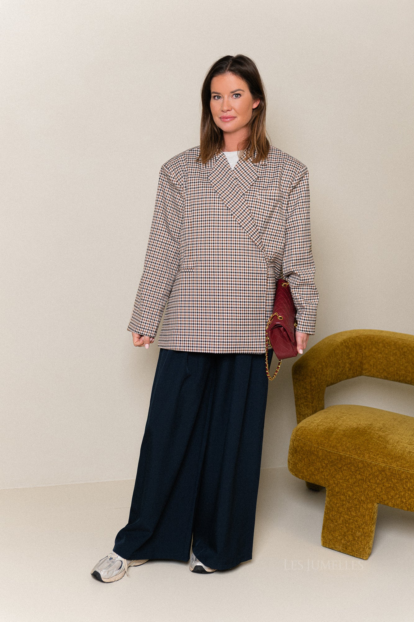 Margot wide leg trousers navy