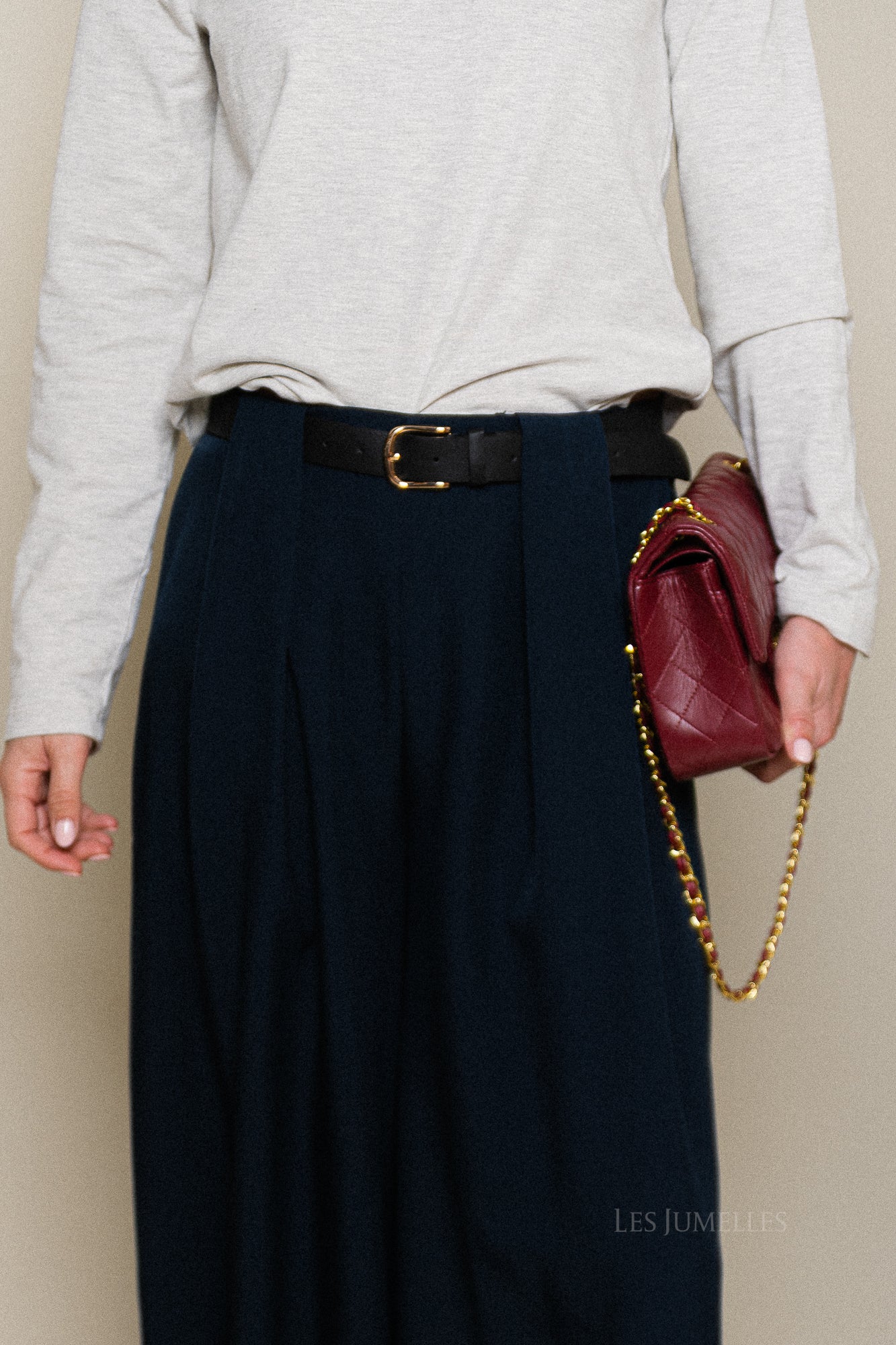 Margot wide leg trousers navy