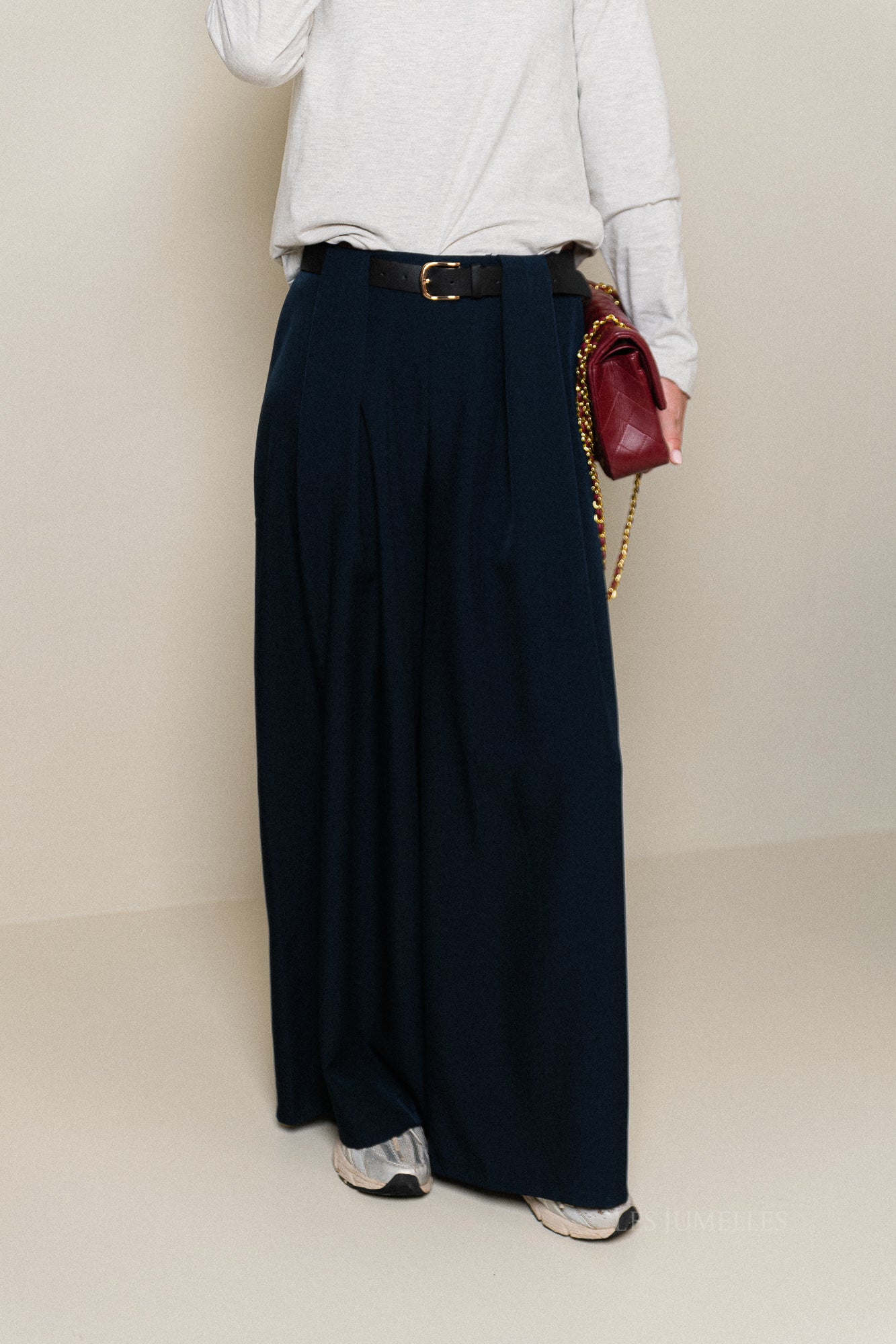 Margot wide leg trousers navy