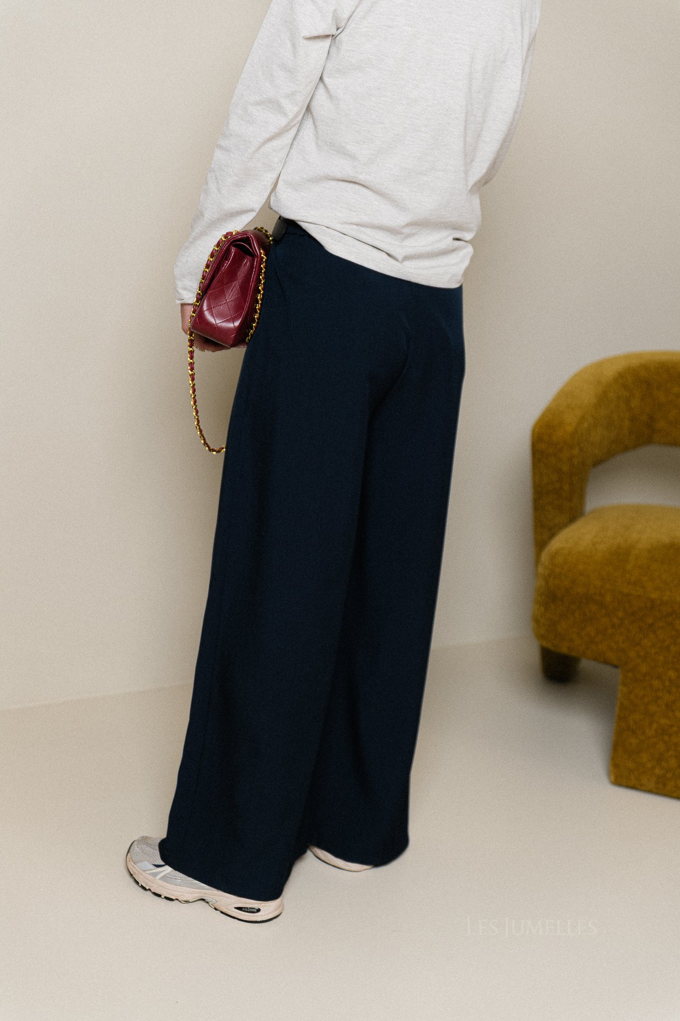 Margot wide leg trousers navy