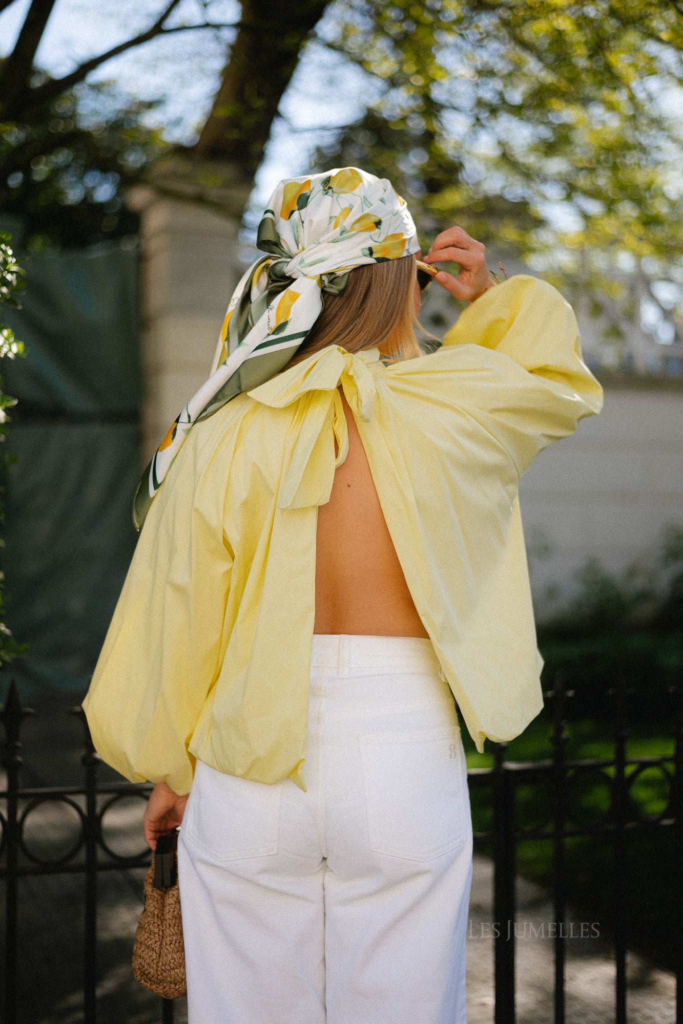 Michelle open back blouse sundress