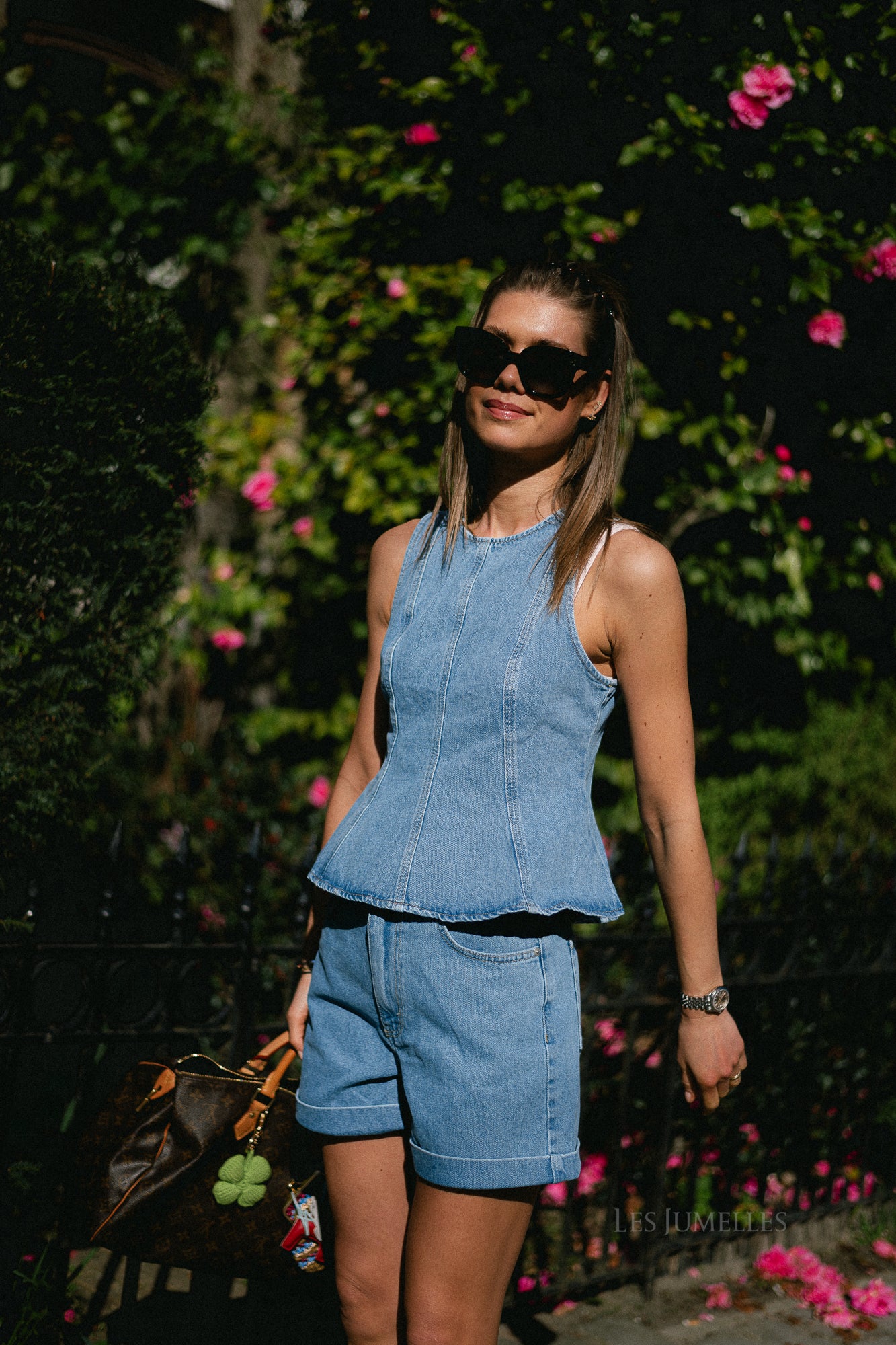 Tela denim shorts blue