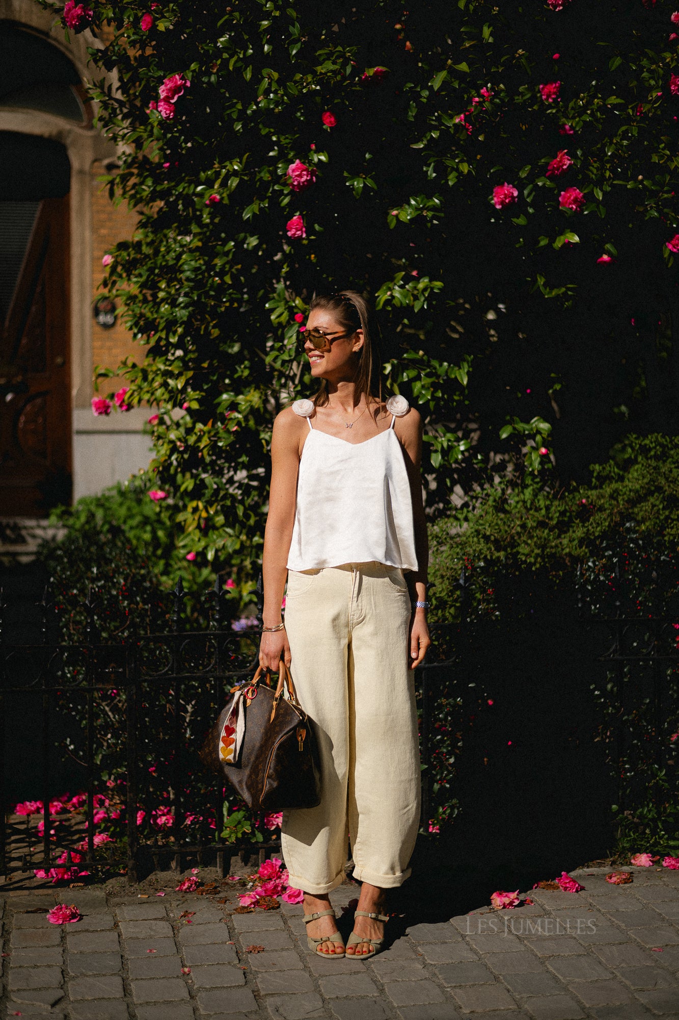 VICille V-neck rose singlet top birch