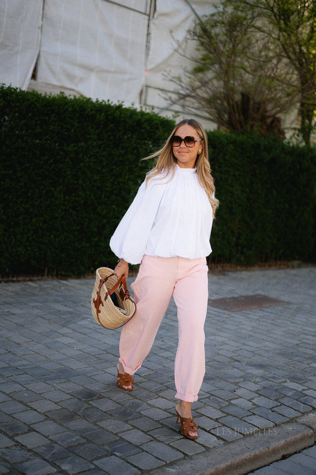 Michelle open back blouse white