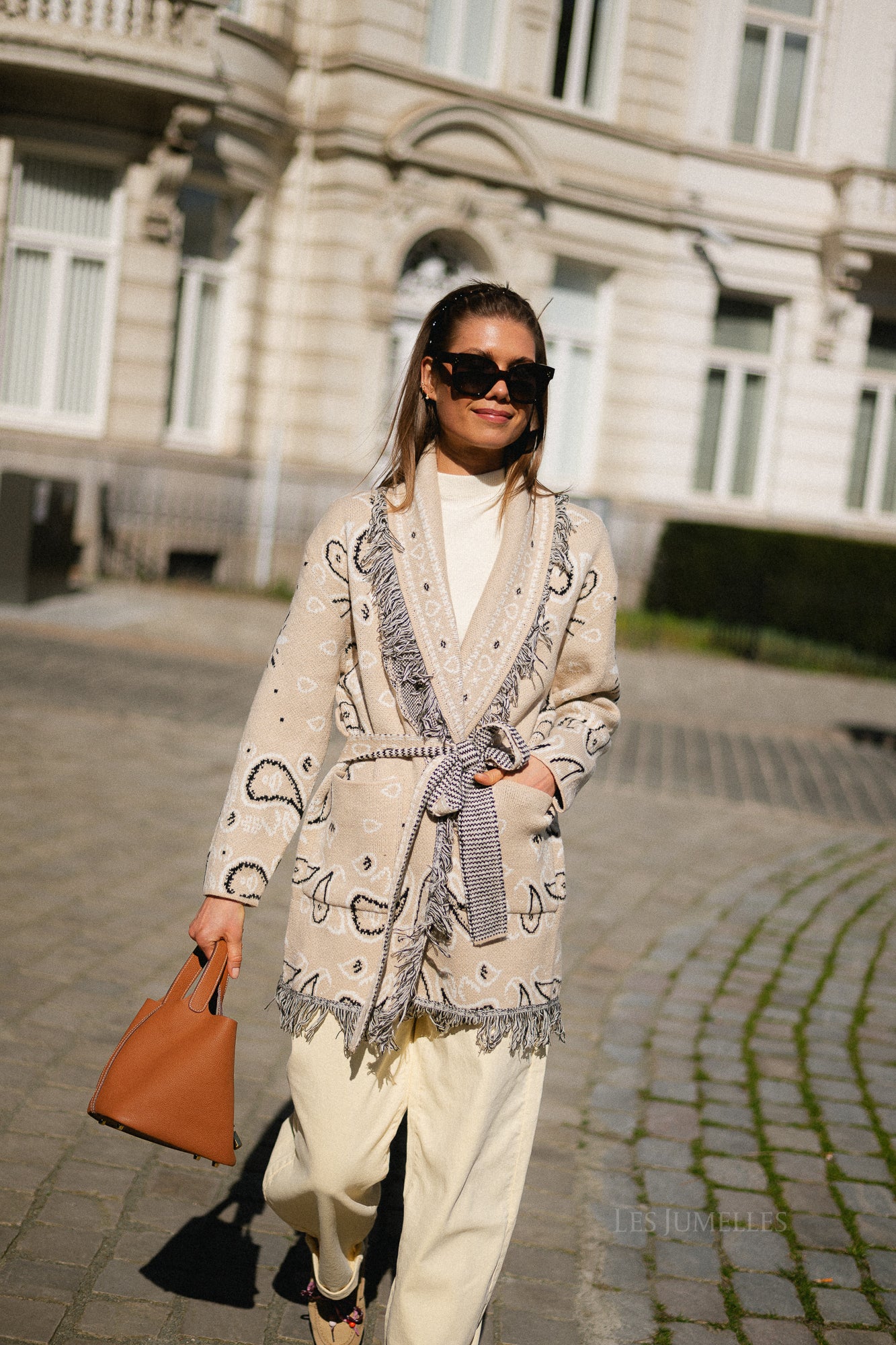 Lori LS knitted cardigan beige