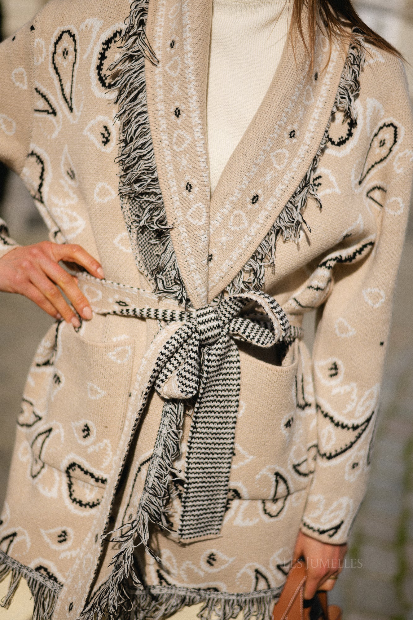 Lori LS knitted cardigan beige