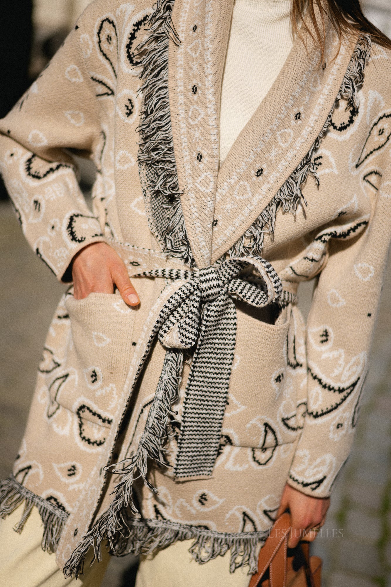 Lori LS knitted cardigan beige