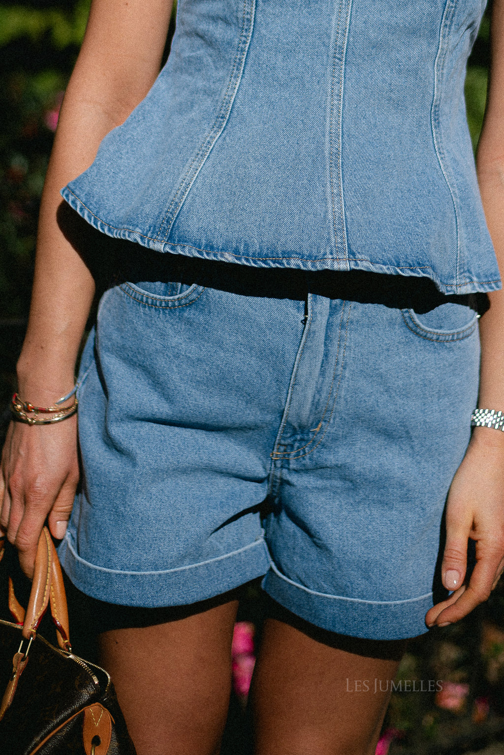 Tela denim shorts blue