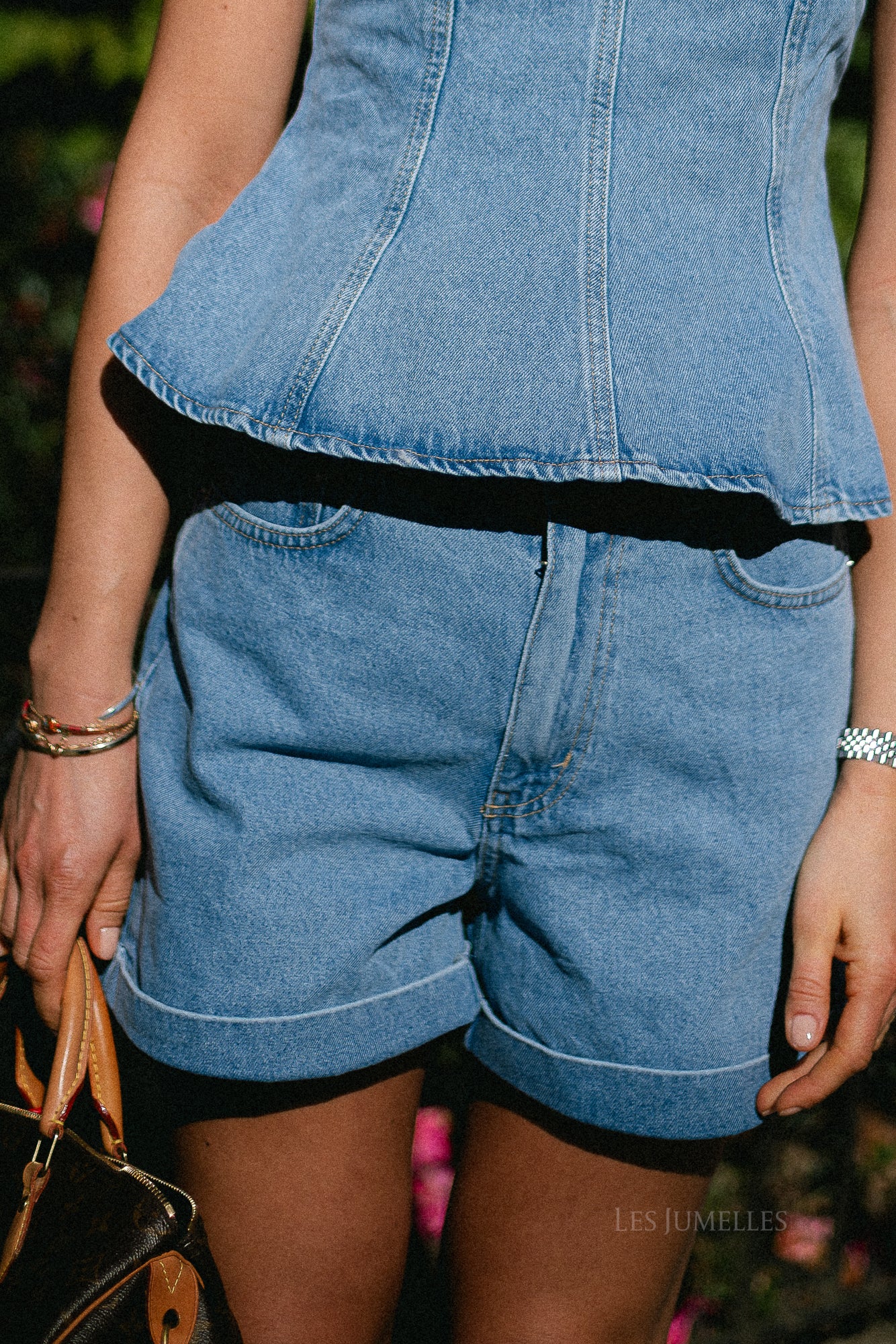 Tela denim shorts blue