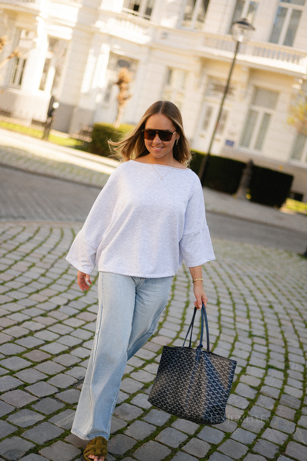 Emily oversized shirt light grey
