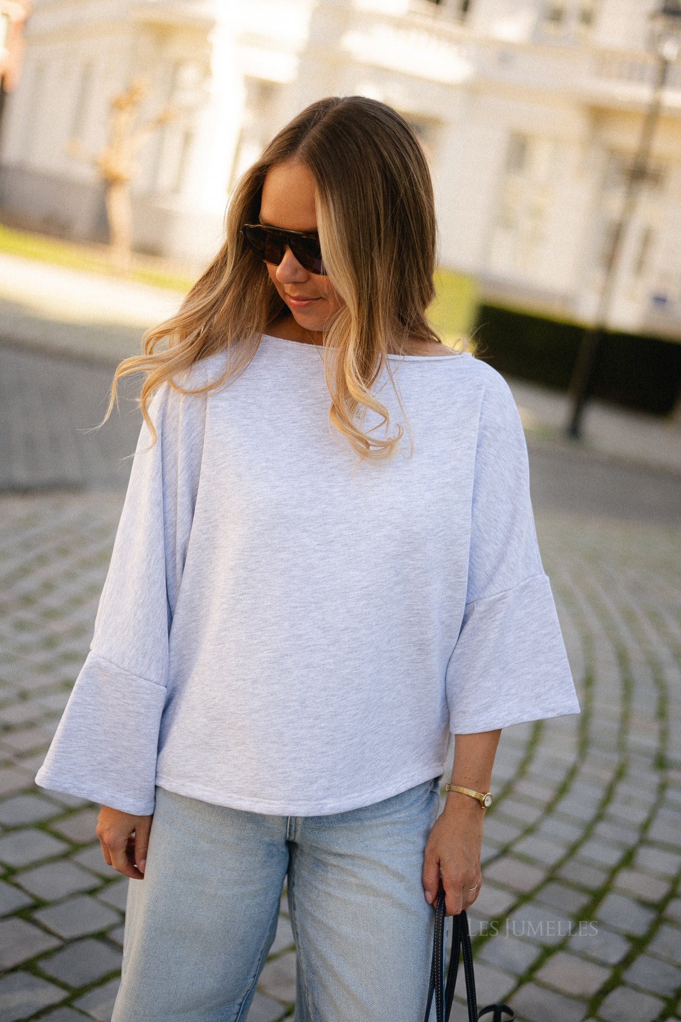 Emily oversized shirt light grey