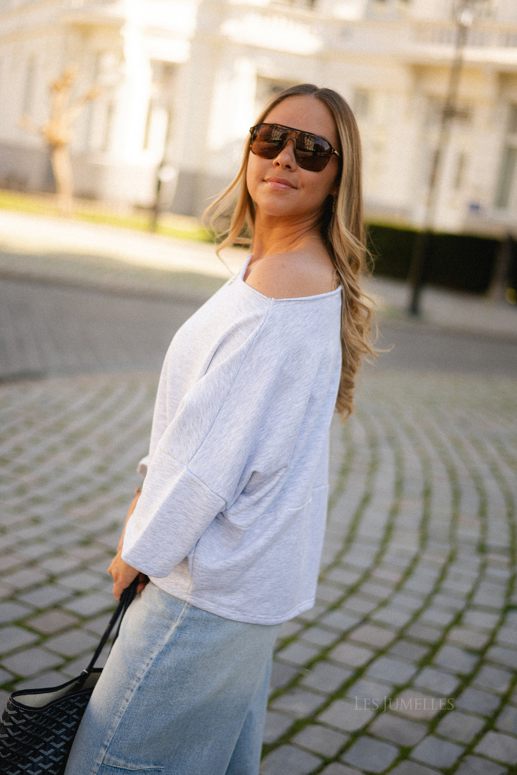 Emily oversized shirt light grey
