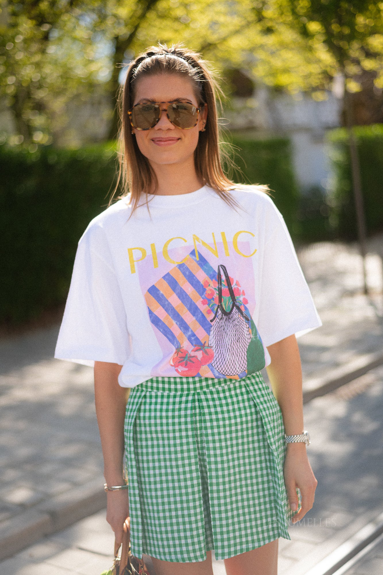 Xia T-shirt pic nic print