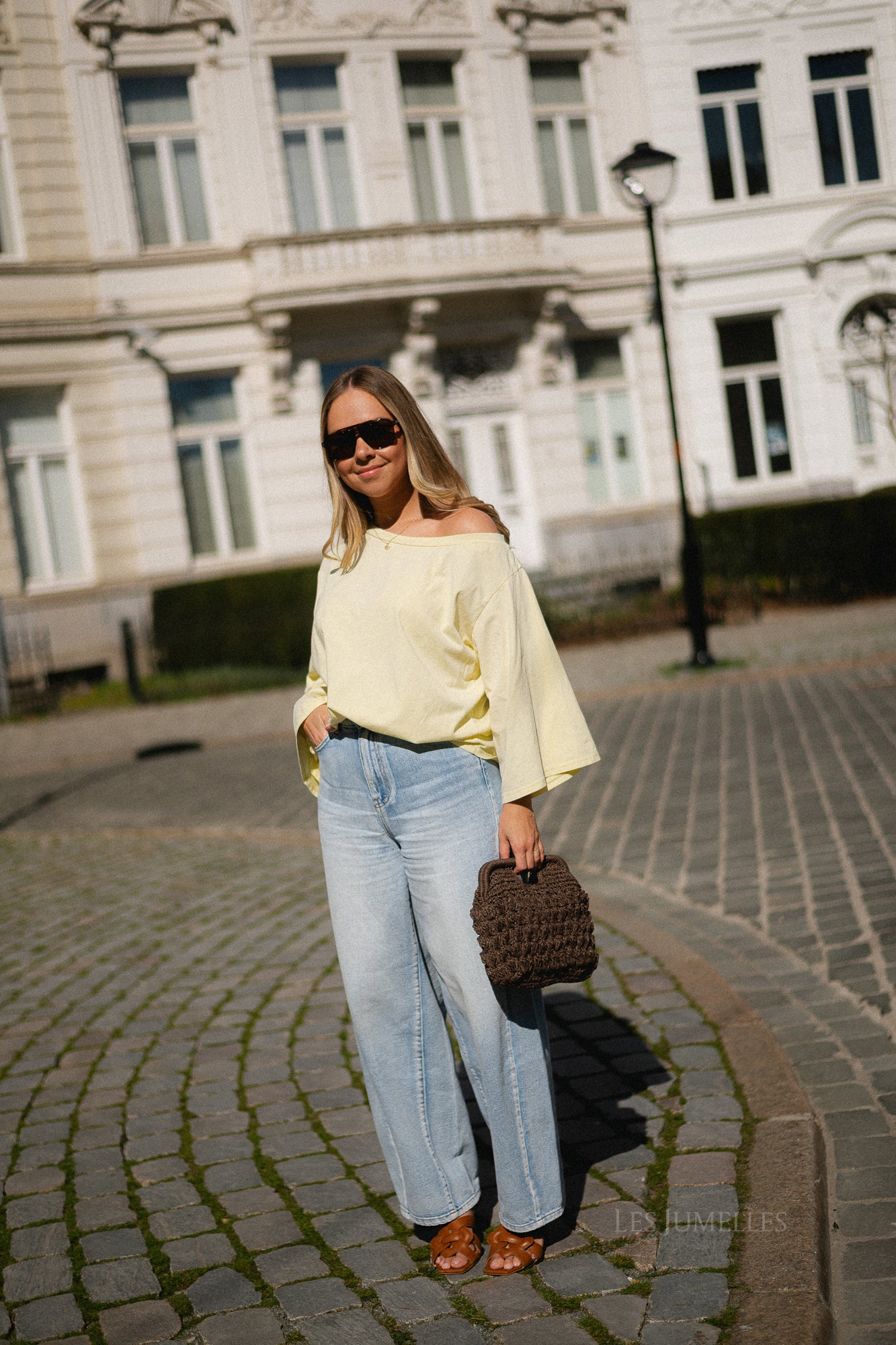 Lexie off shoulder LS shirt butter yellow