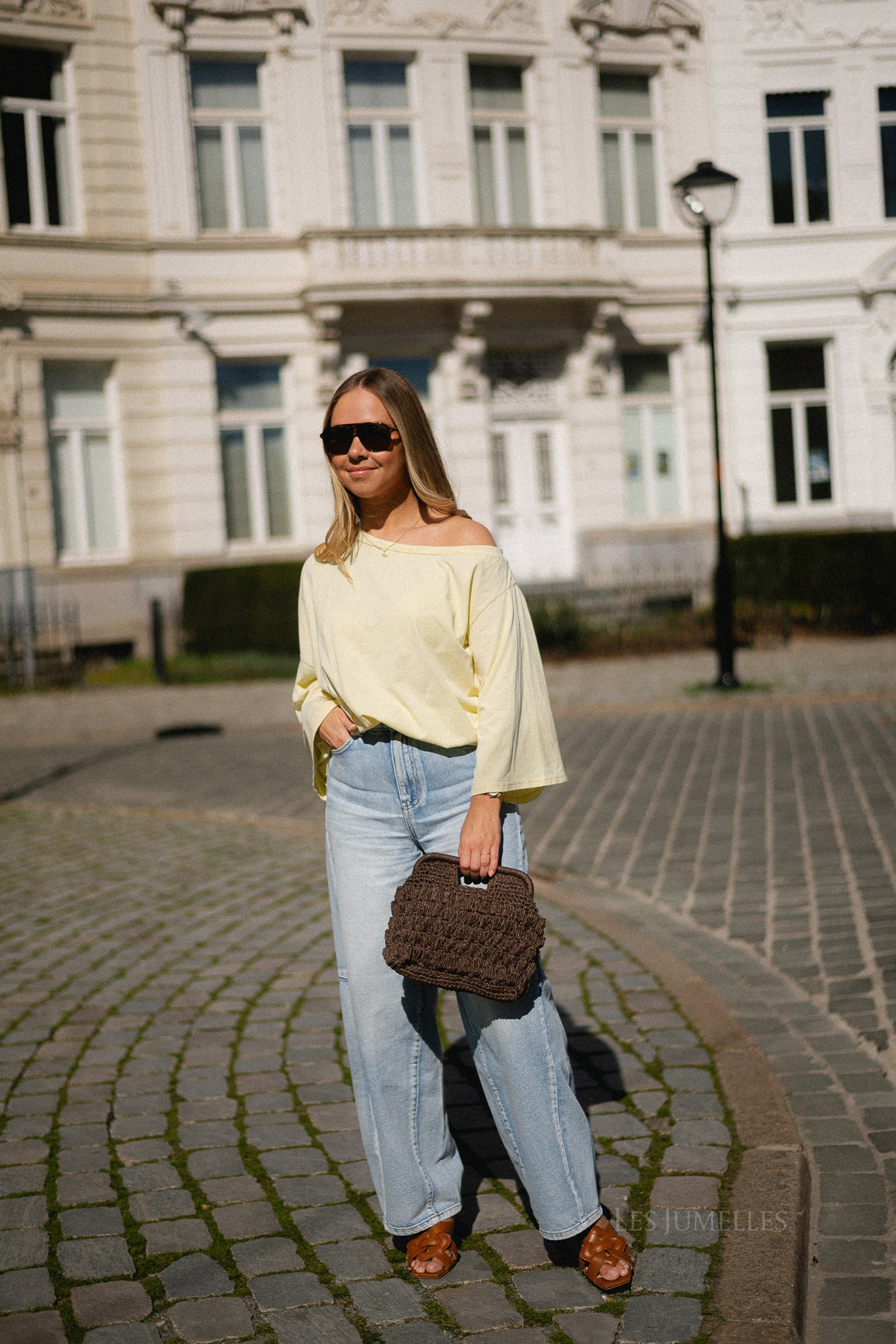 Lexie off shoulder LS shirt butter yellow