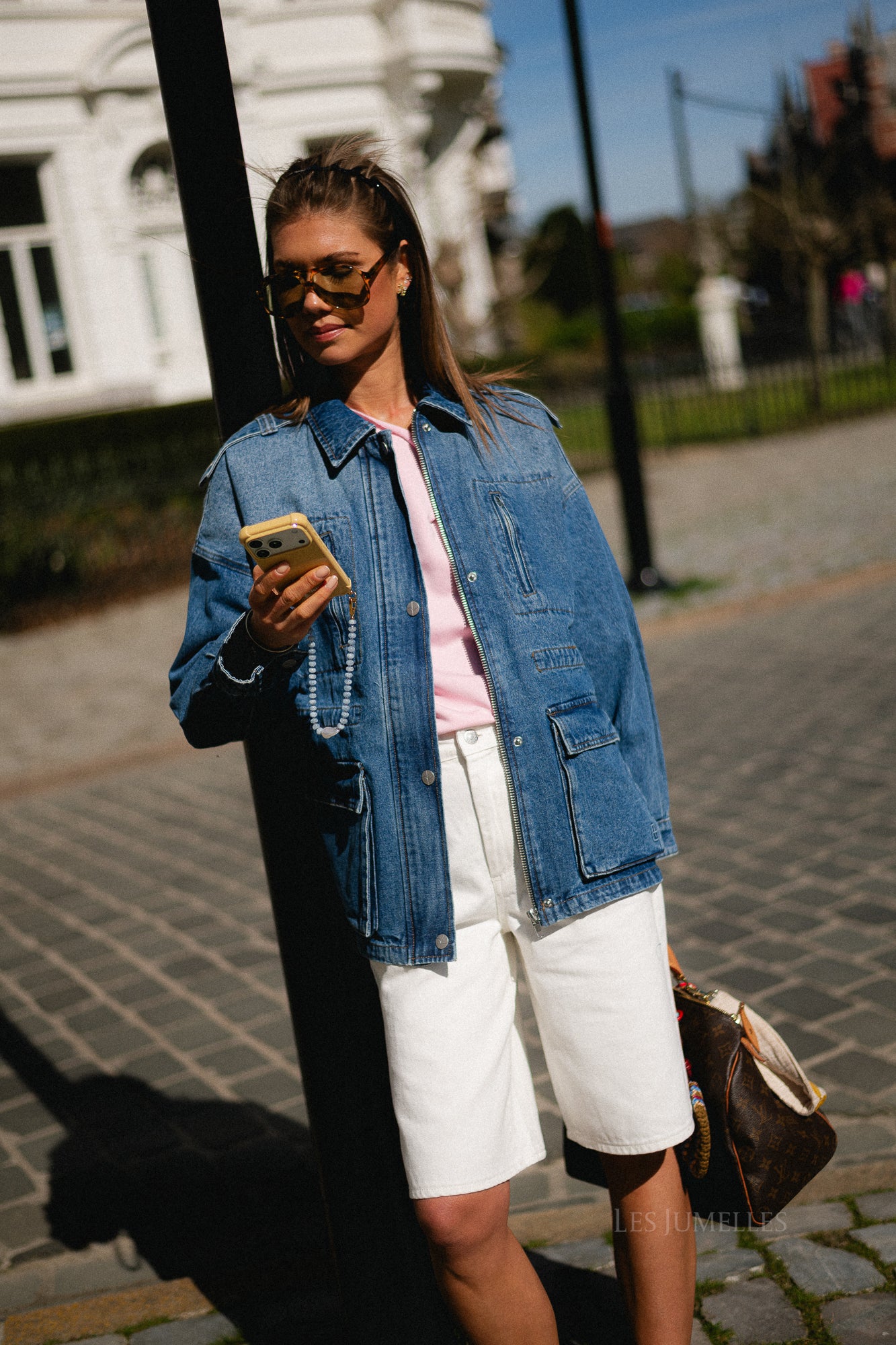 ROURamonas LS denim jacket dark medium blue