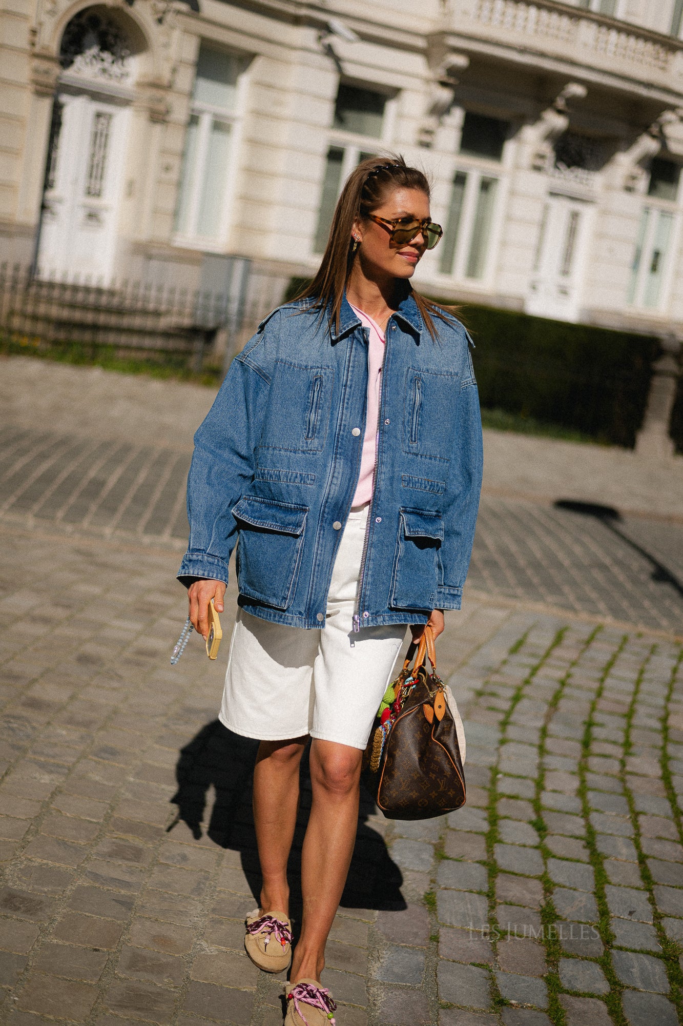 ROURamonas LS denim jacket dark medium blue