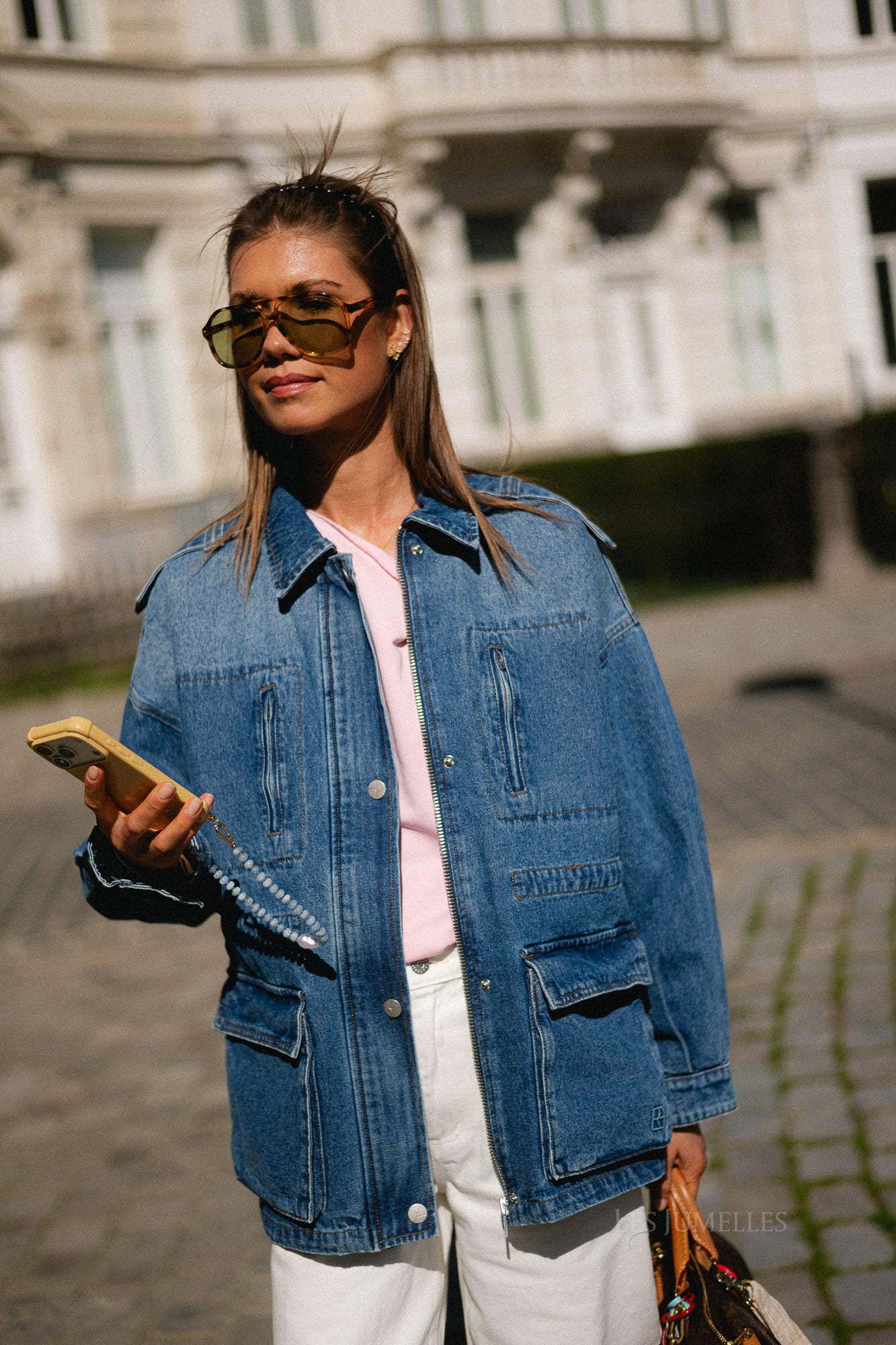 ROURamonas LS denim jacket dark medium blue