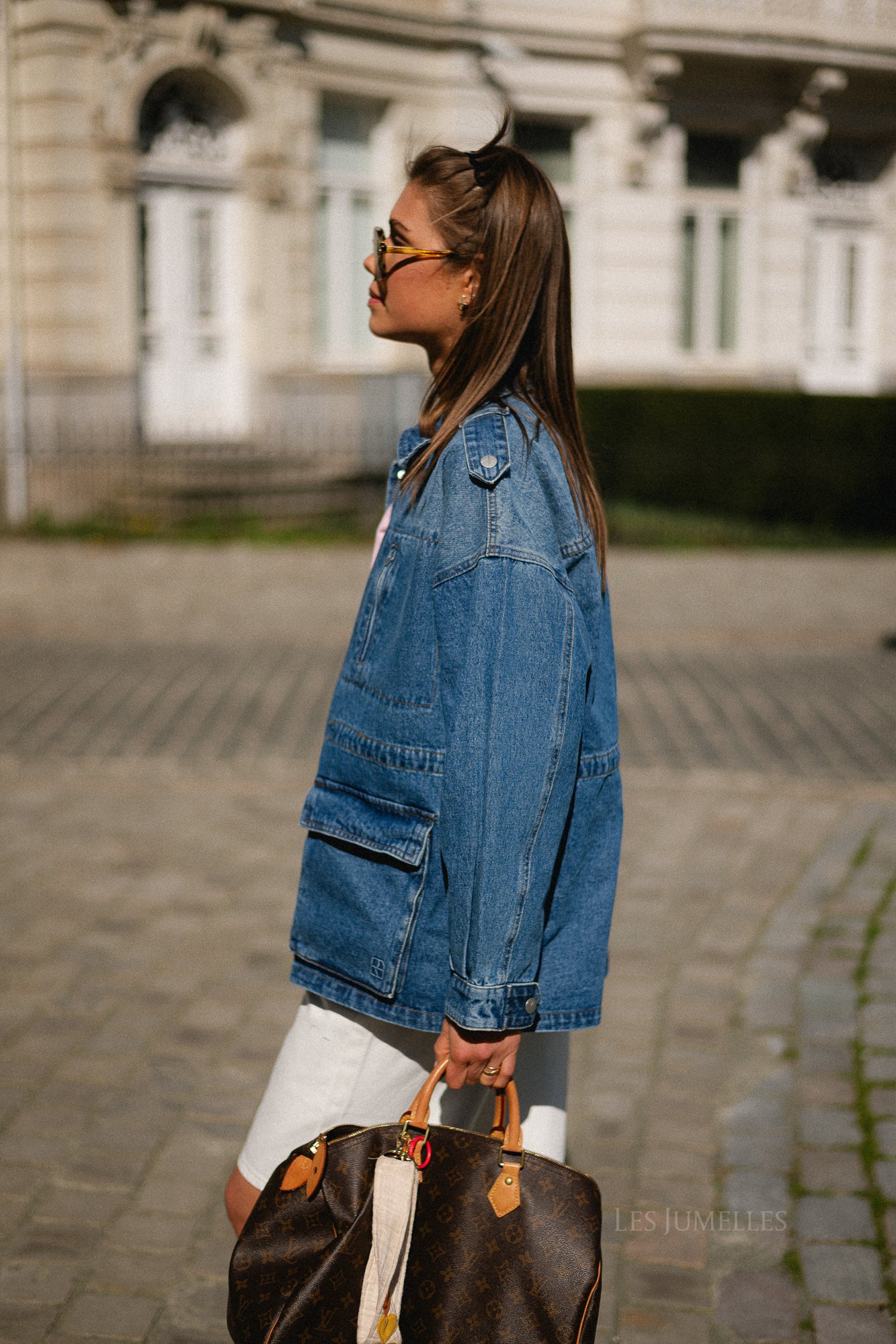 ROURamonas LS denim jacket dark medium blue