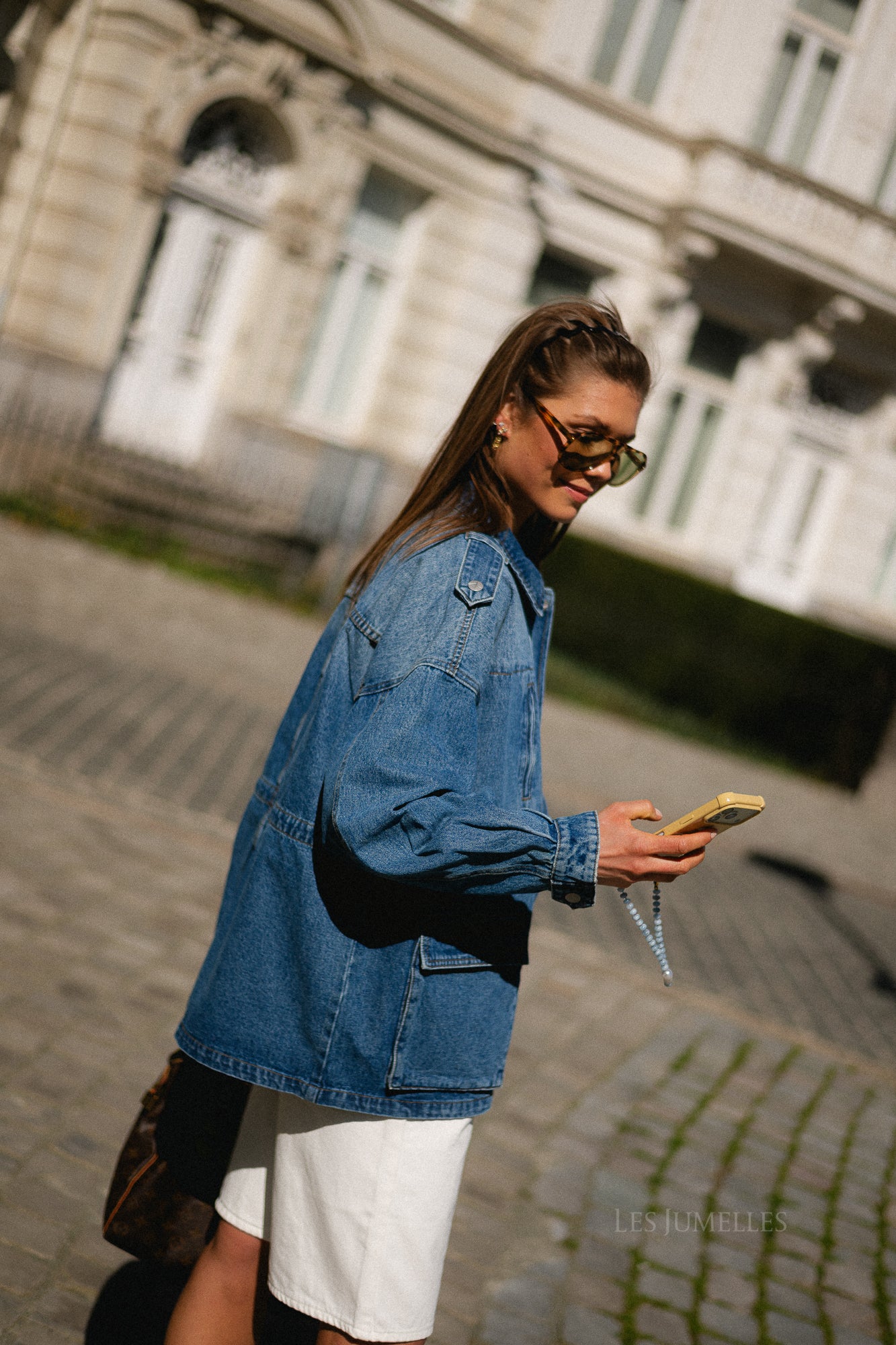 ROURamonas LS denim jacket dark medium blue