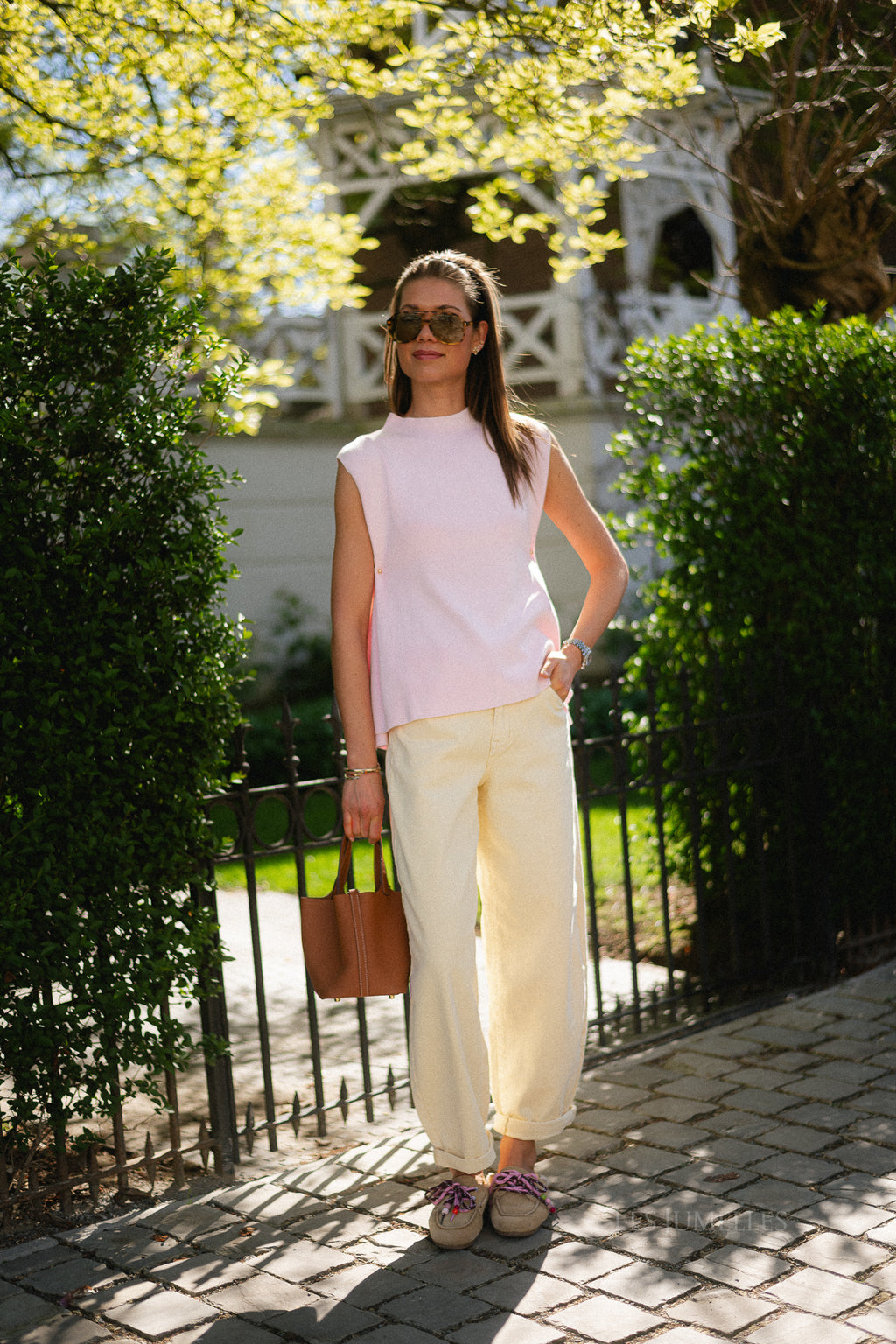 Pauline SL knitted top pale pink