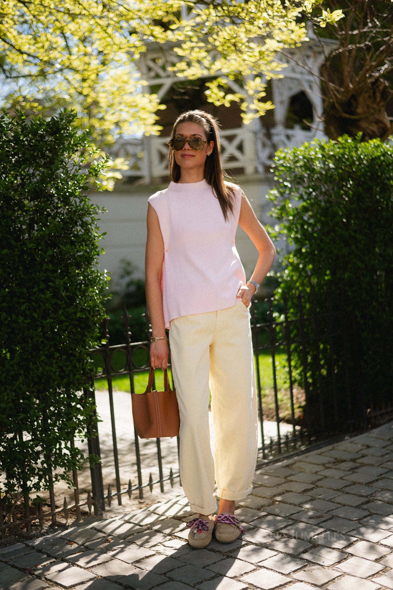 Pauline SL knitted top pale pink