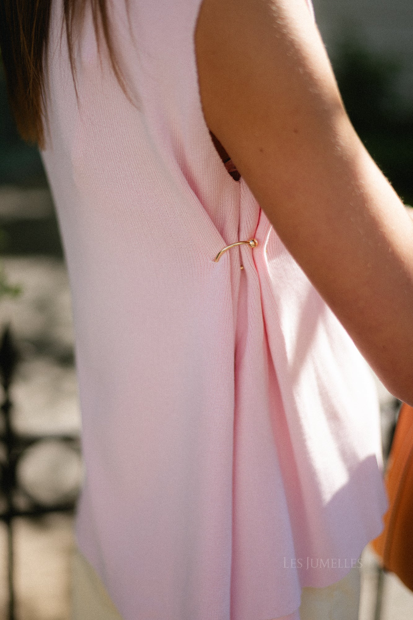 Pauline SL knitted top pale pink