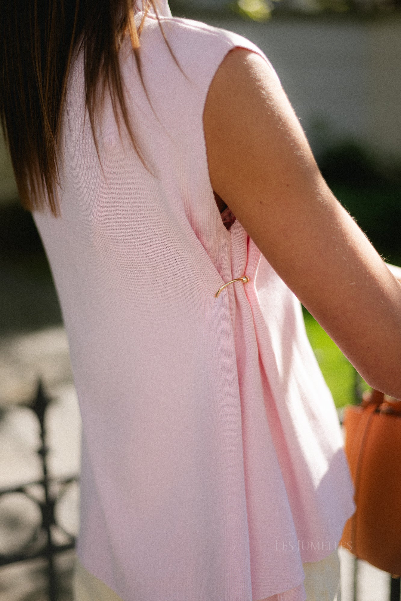 Pauline SL knitted top pale pink