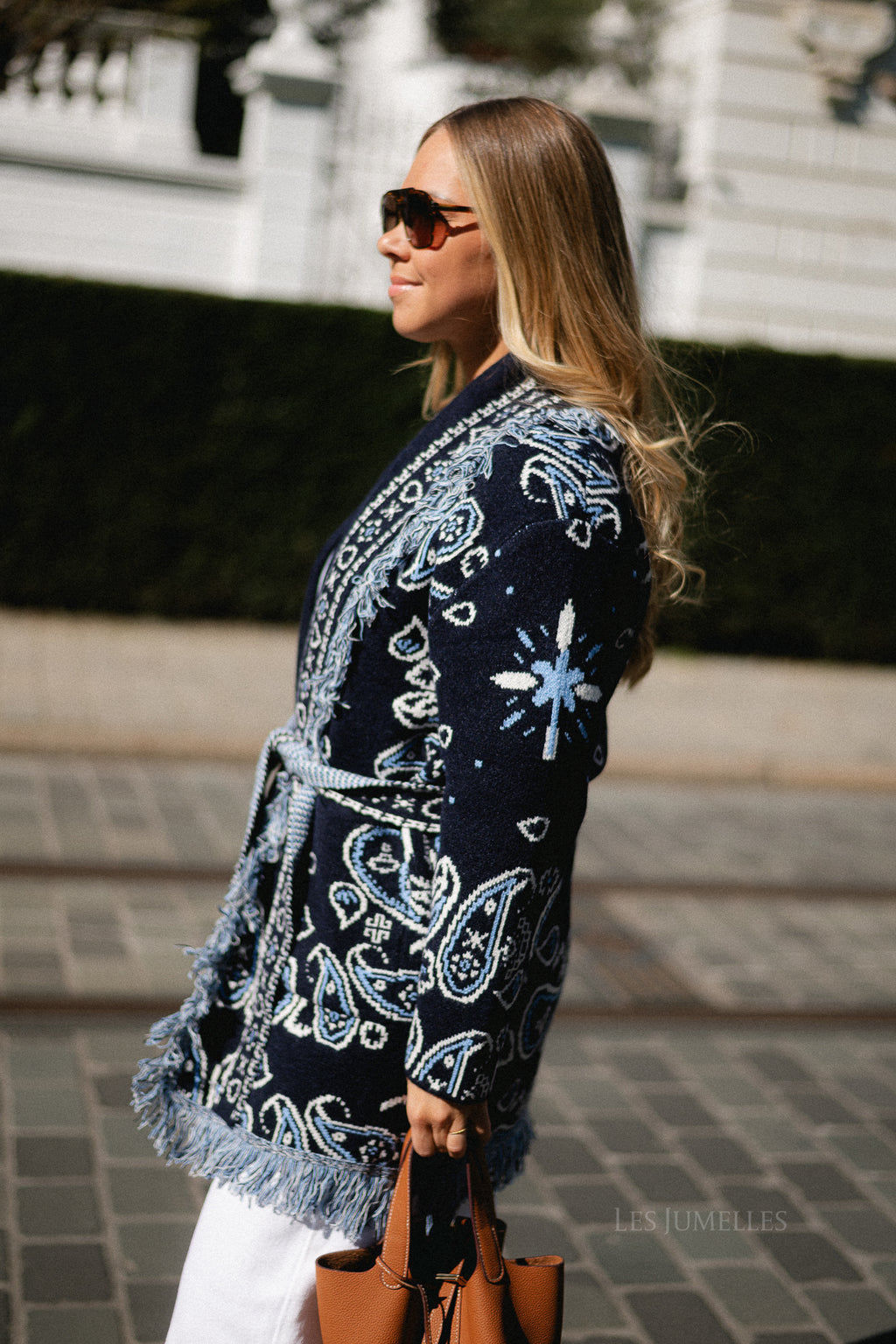 Lori LS knitted cardigan navy