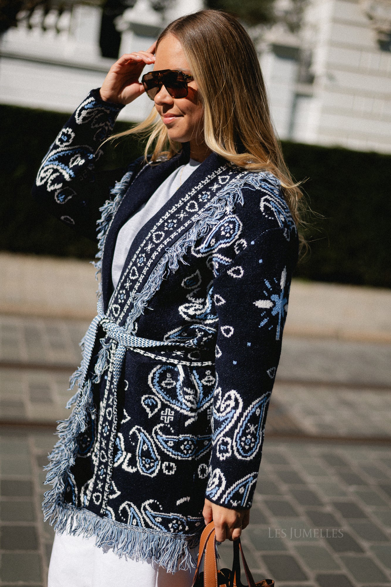 Lori LS knitted cardigan navy