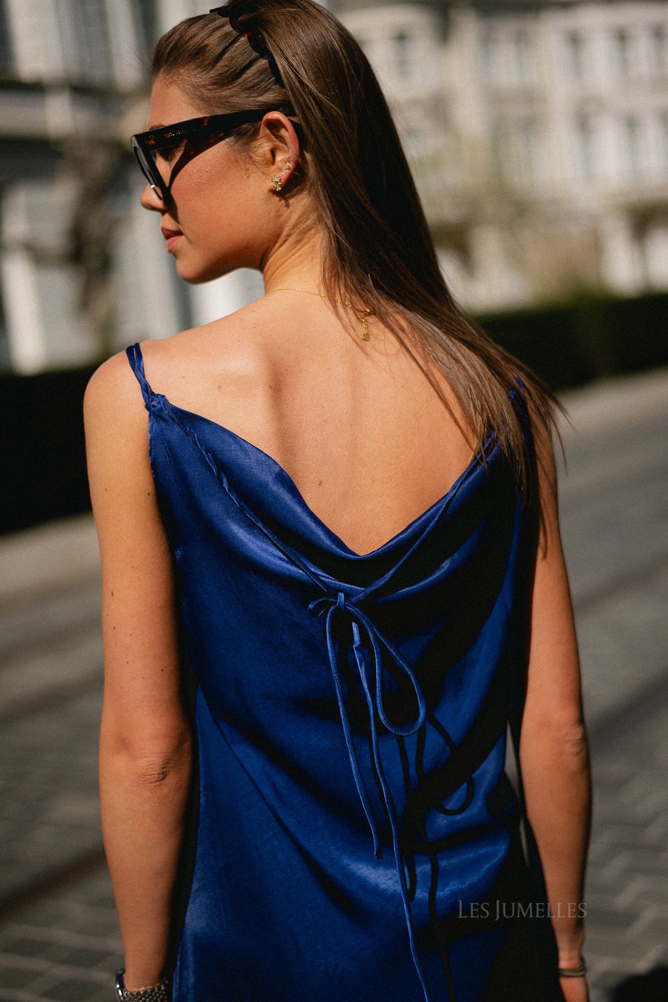 SLFGiona slim ankle strap dress ocean cavern