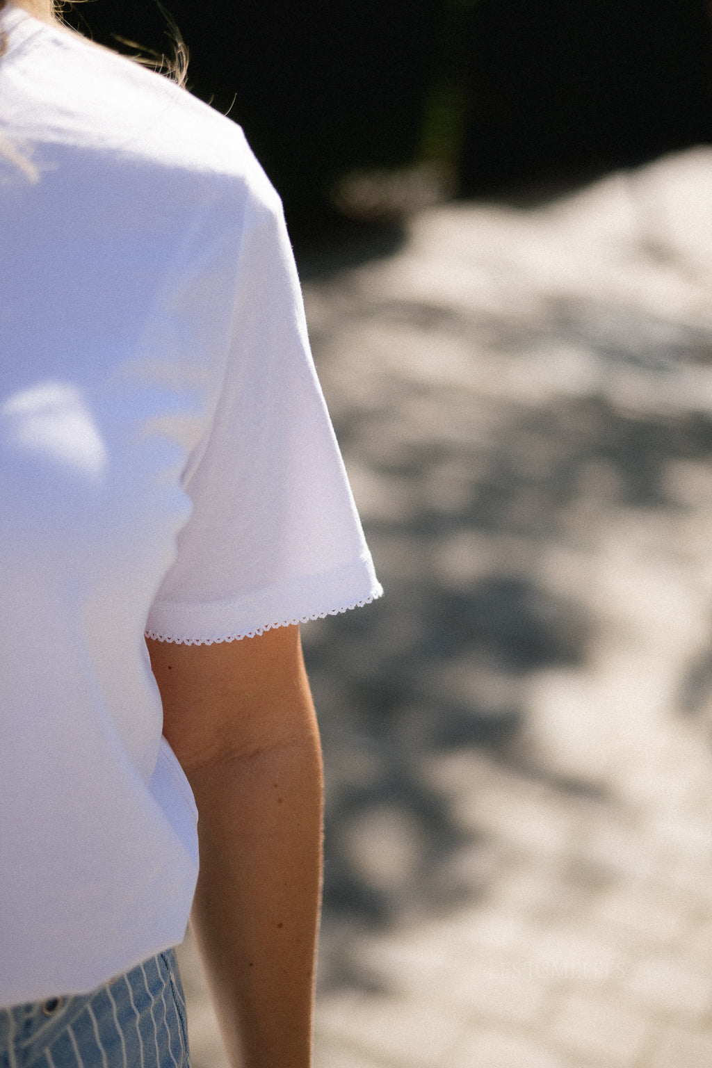 SLFAssia SS detail tee bright white