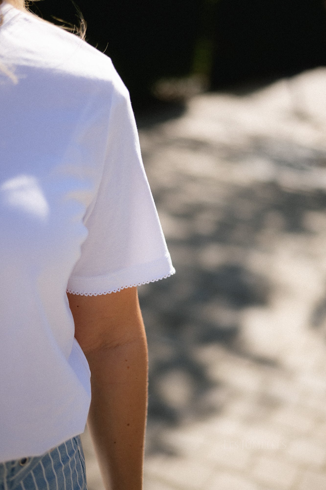 SLFAssia SS detail tee bright white