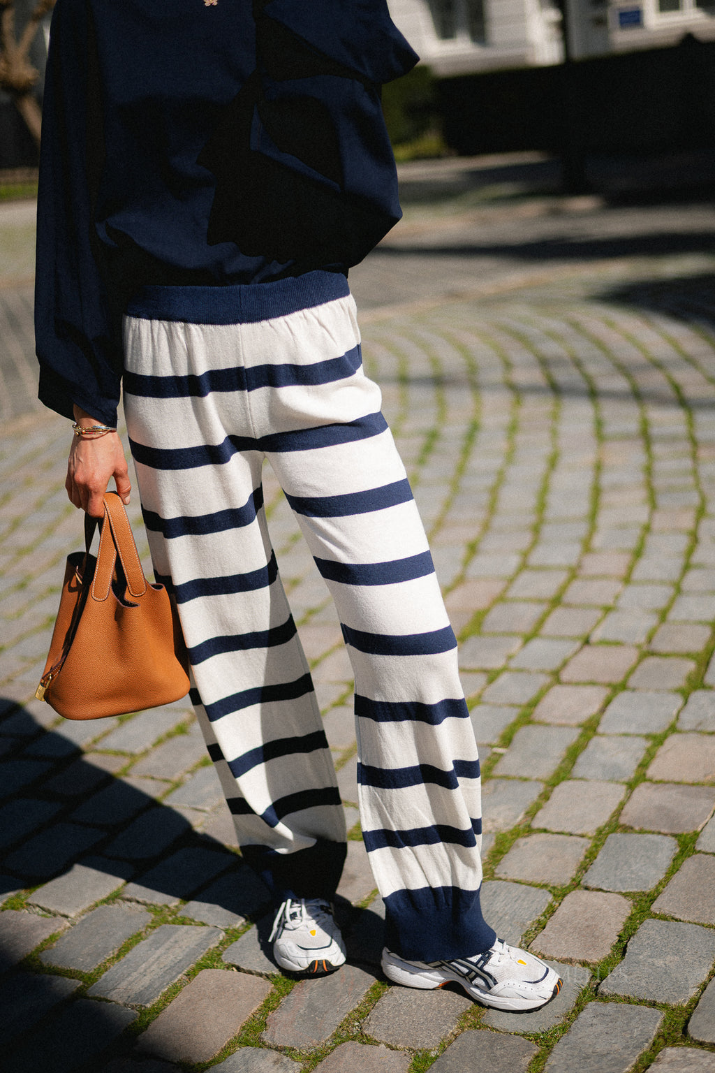 Alicia striped pants navy/ecru