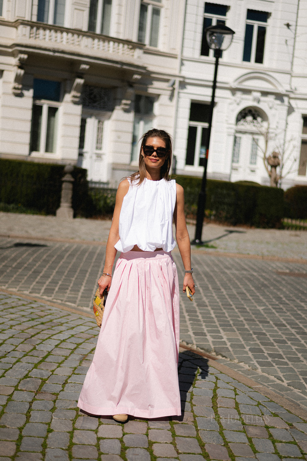 OBJPaige HW skirt pale pink