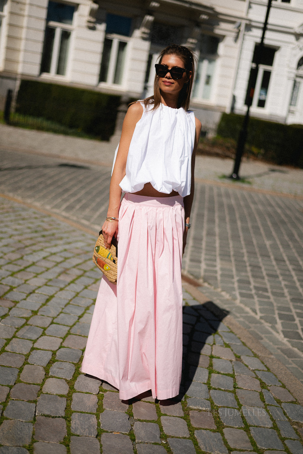 OBJPaige HW skirt pale pink