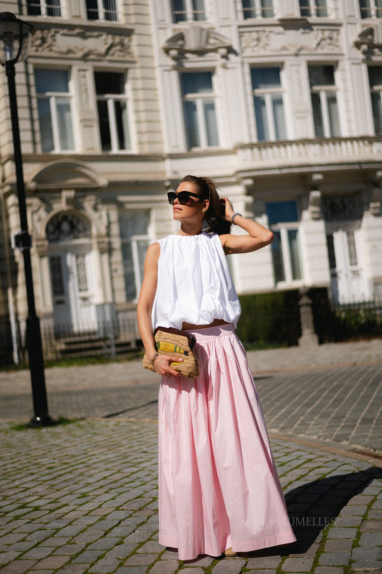 OBJPaige HW skirt pale pink