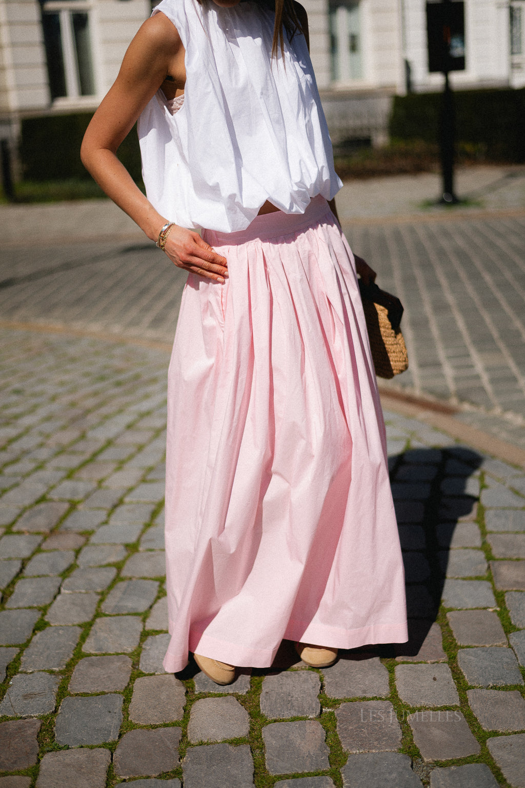 OBJPaige HW skirt pale pink