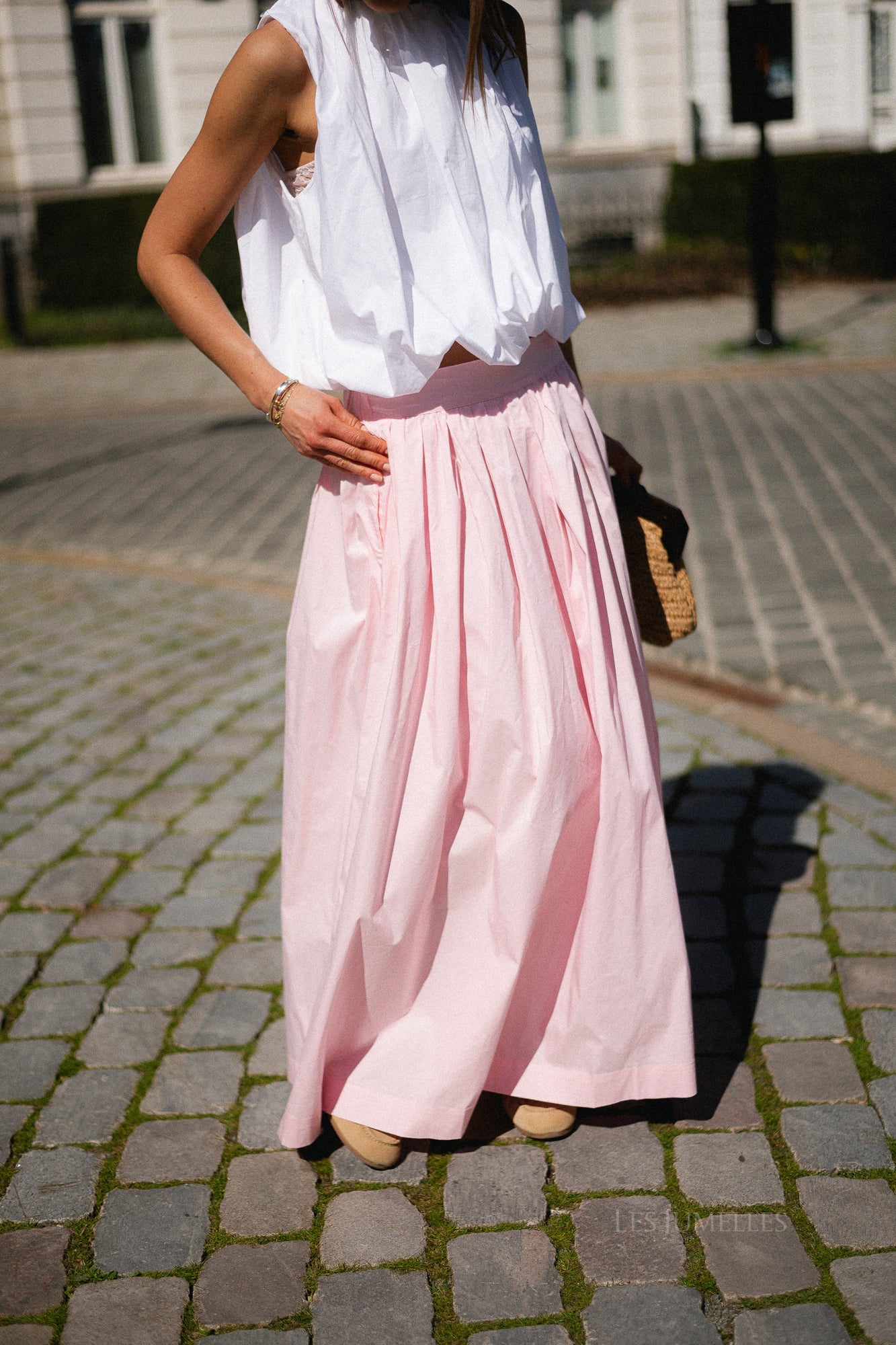 OBJPaige HW skirt pale pink
