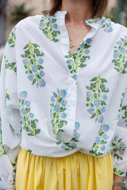 Les Jumelles Madeline flower blouse