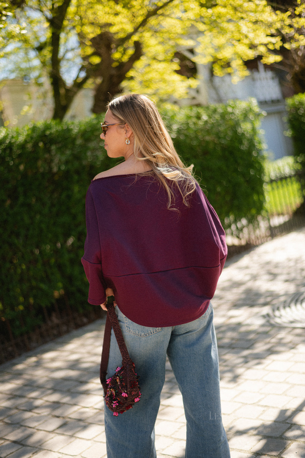 Emily oversized shirt aubergine