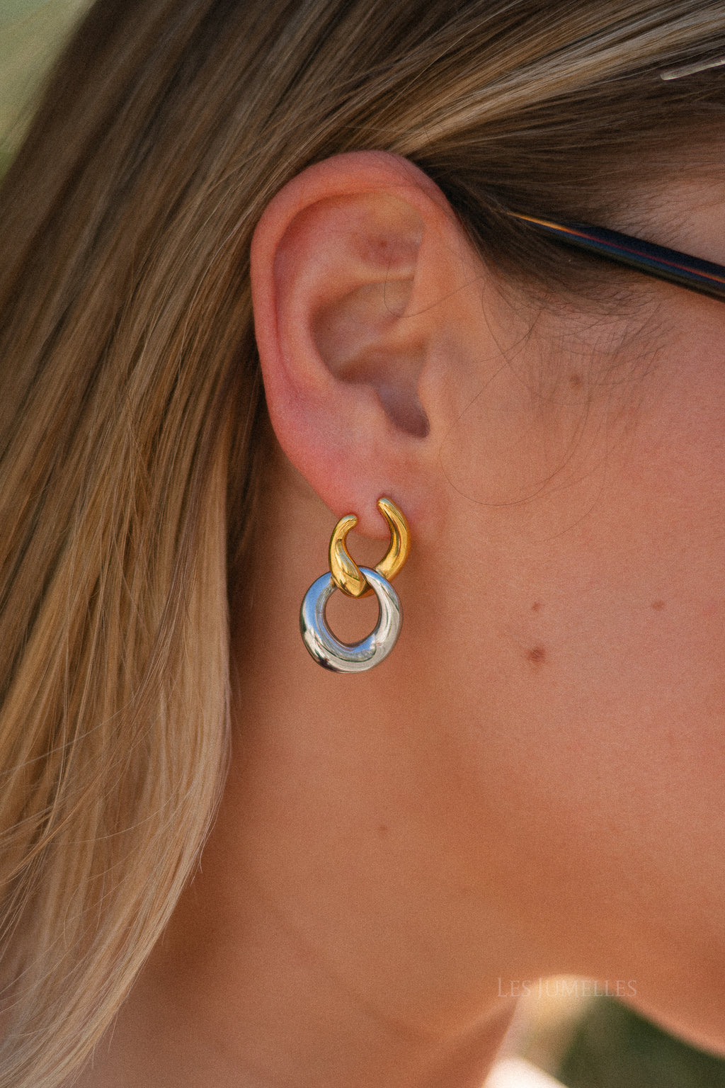Mixed hoop earrings gold & silver