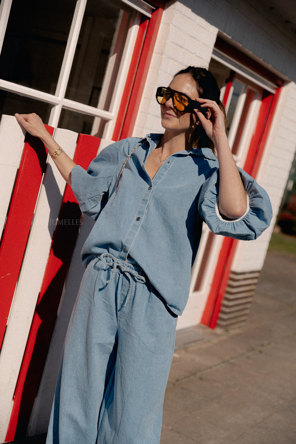 Celeste Hose in Light Blue Denim